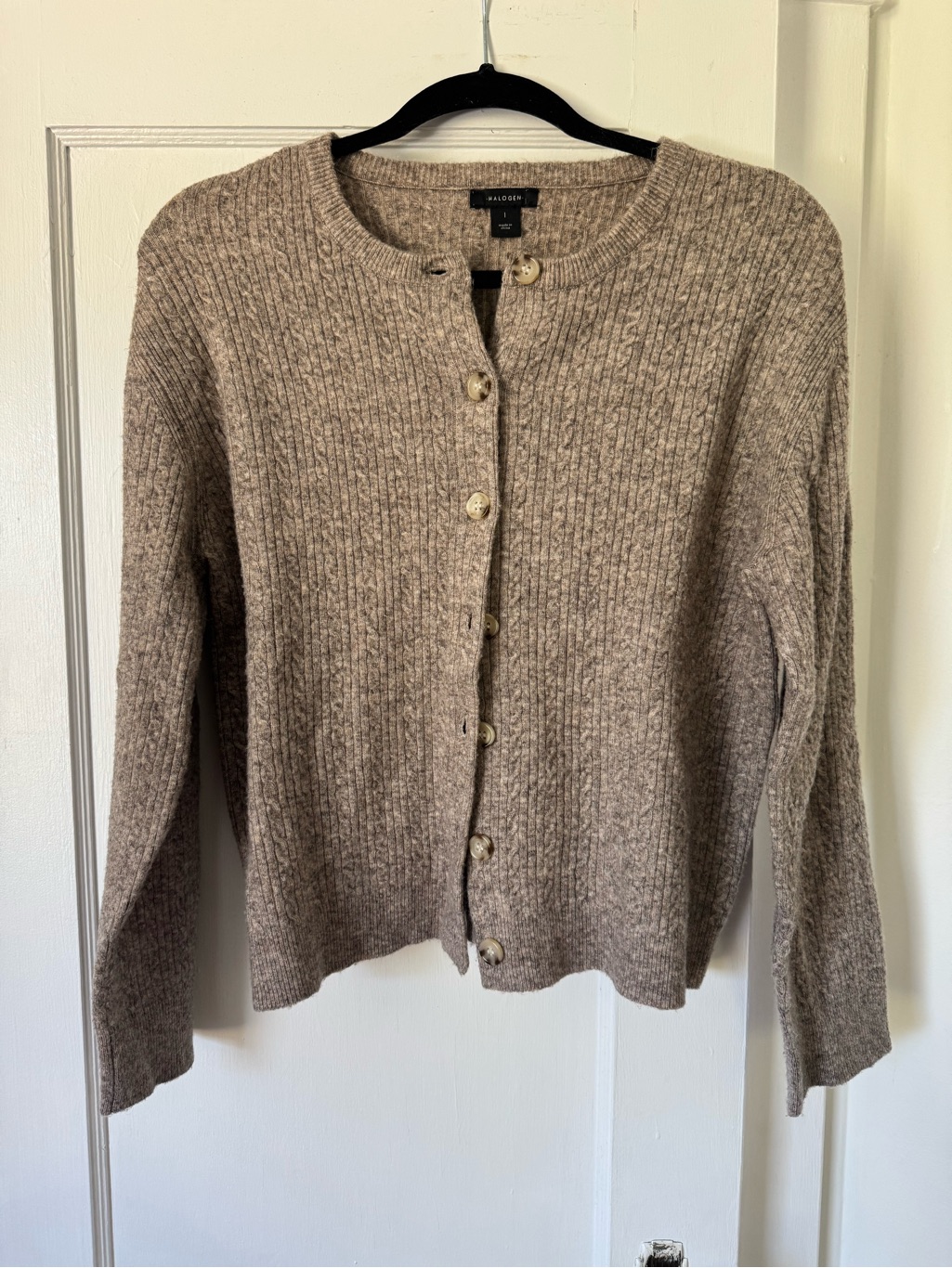 Halogen Wool Knit Lightweight Cardigan